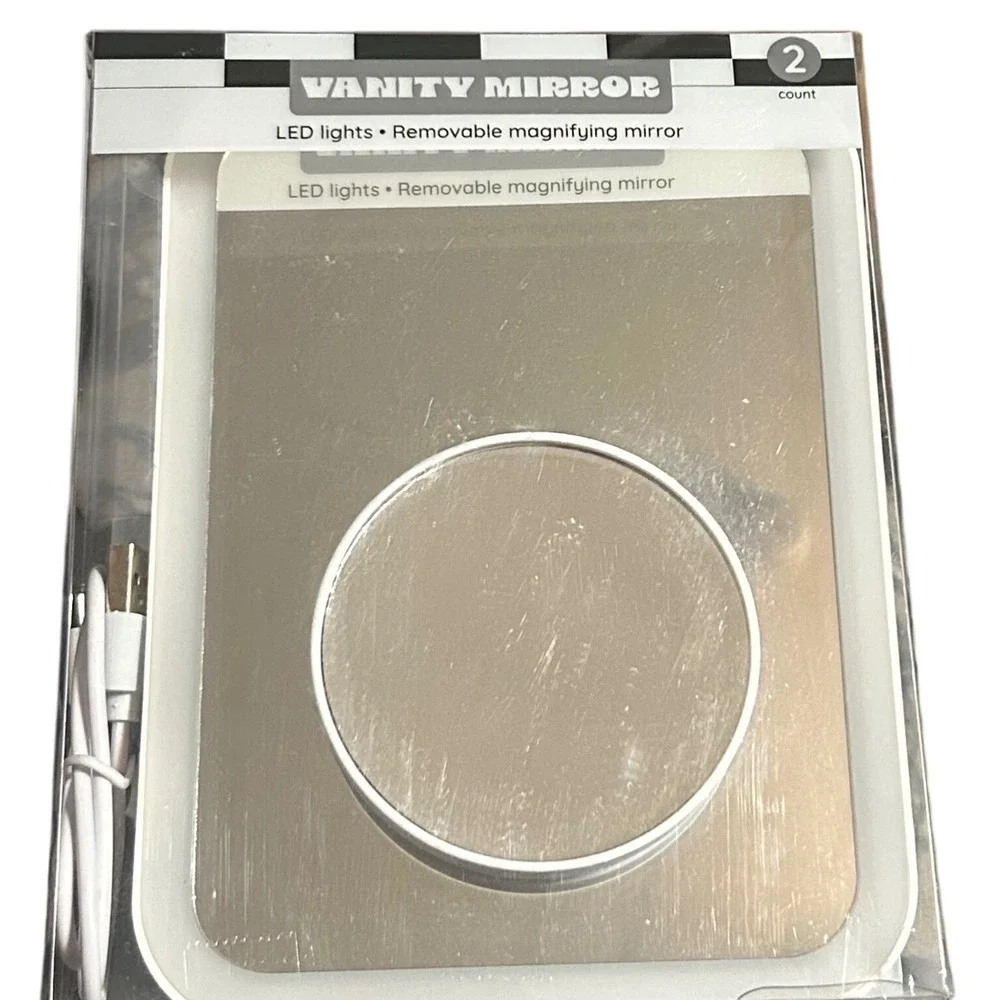 Gertex LED Vanity Mirror with Magnifying Mirror and USB Power‎